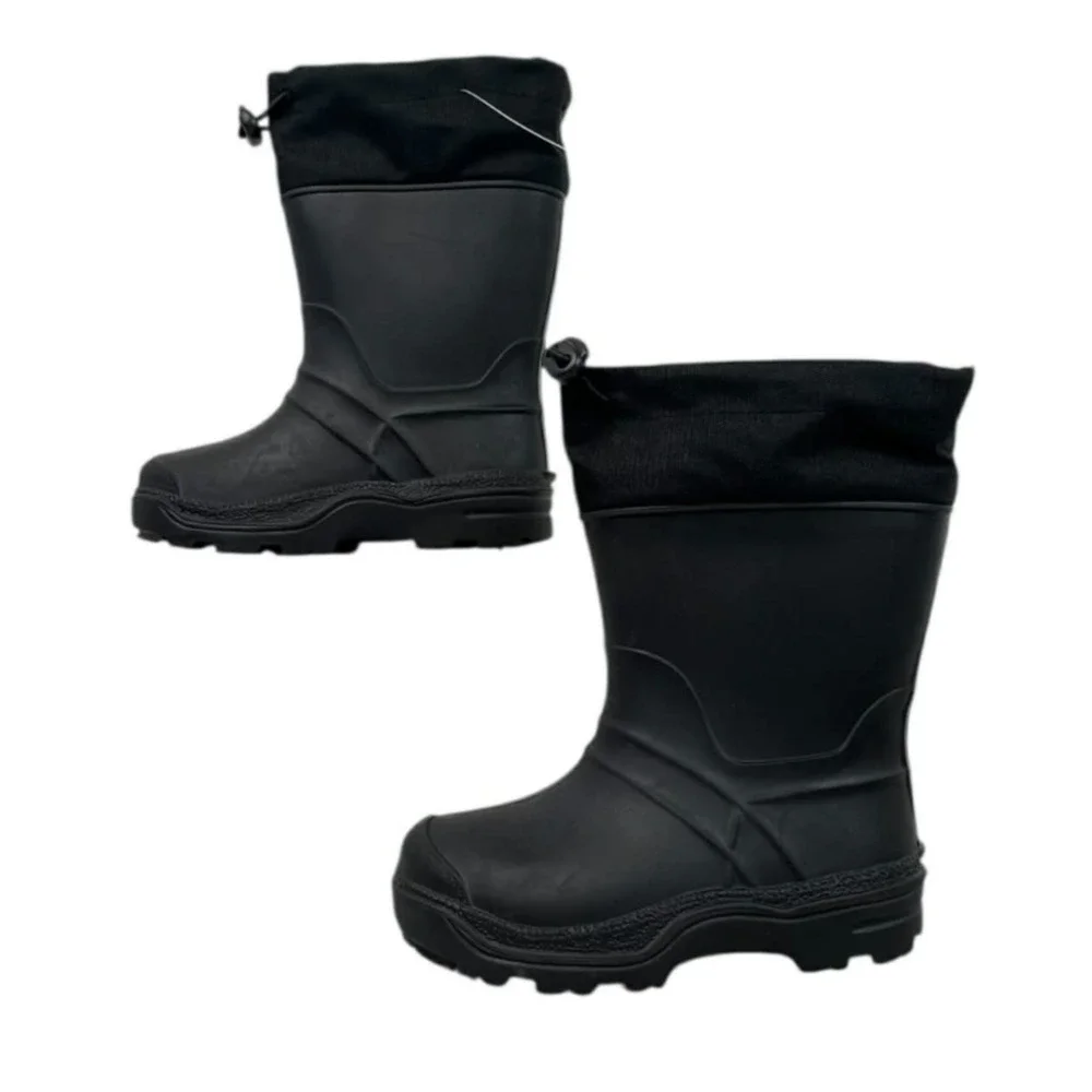 Wonder Nation Unisex Size 9 Black Winter Insulated To -25 degrees Rubber Boots